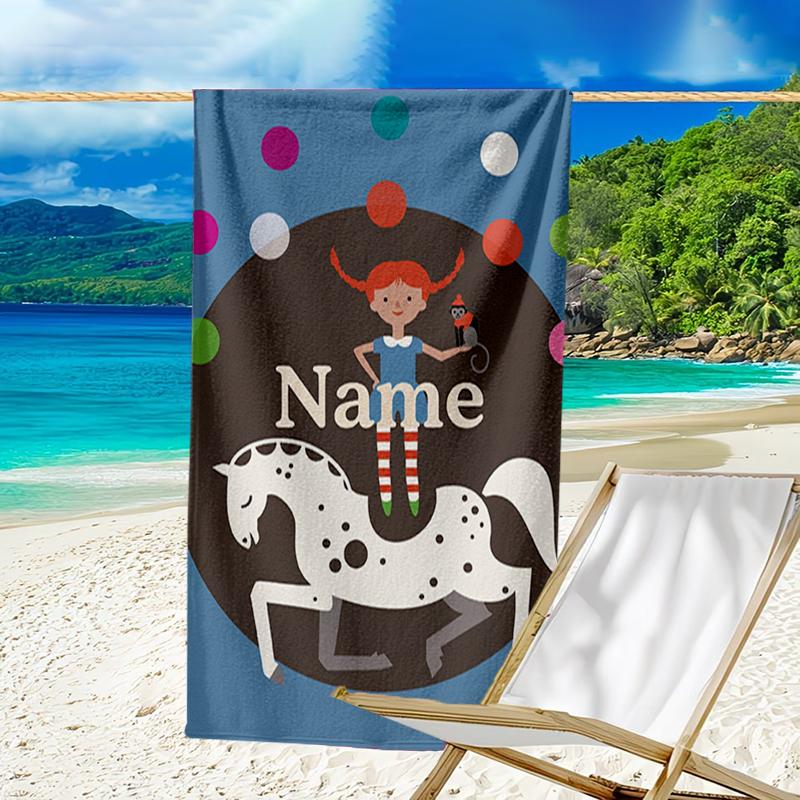Serviette de plage ultra-douce personnalisée avec le thème de Fifi, idéale pour la piscine, le camping, la plongée, essentiel de voyage parfait, serviette de plage vibrante