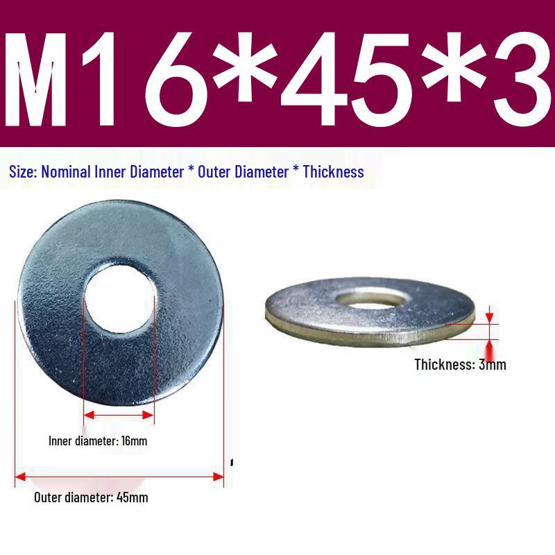 Galvanized Oversized Metal Washers M3-M60