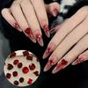 5 Pcs Red Nail Gems Pointed Bottom Rhinestones Multiple Shapes Nail Crystal Diamond Mixed Luxury Glass Rhinestones Charms Decor