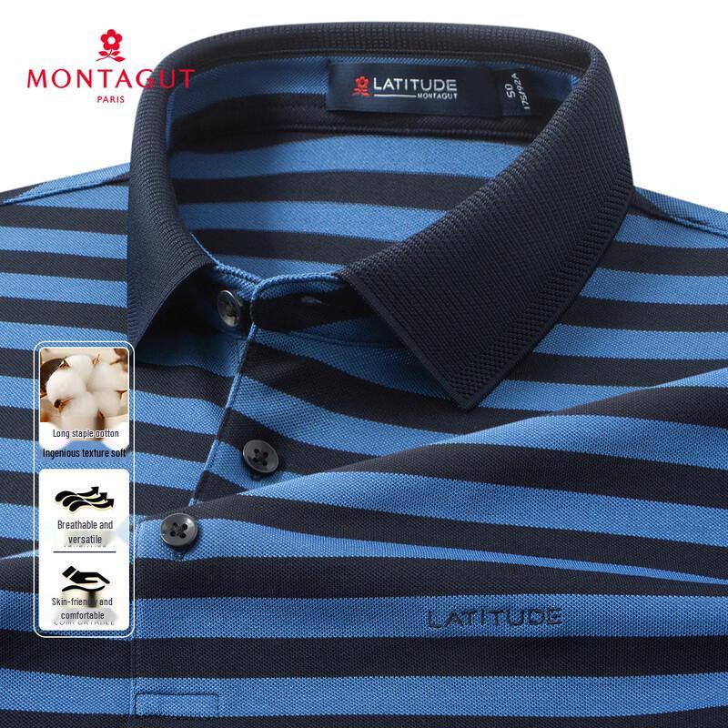 Montagut Men s Striped Long Sleeve Polo Shirt 54