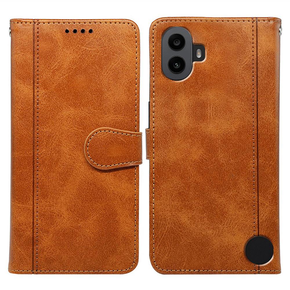 For Nothing CMF Phone 1 Case Calf Texture Leather Stand Book Style Phone Cover