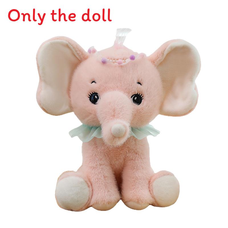 

Elephant Cartoon Cute Animal Plush Toy Decoration Ornament For Lovers Gift 33cm рожевий