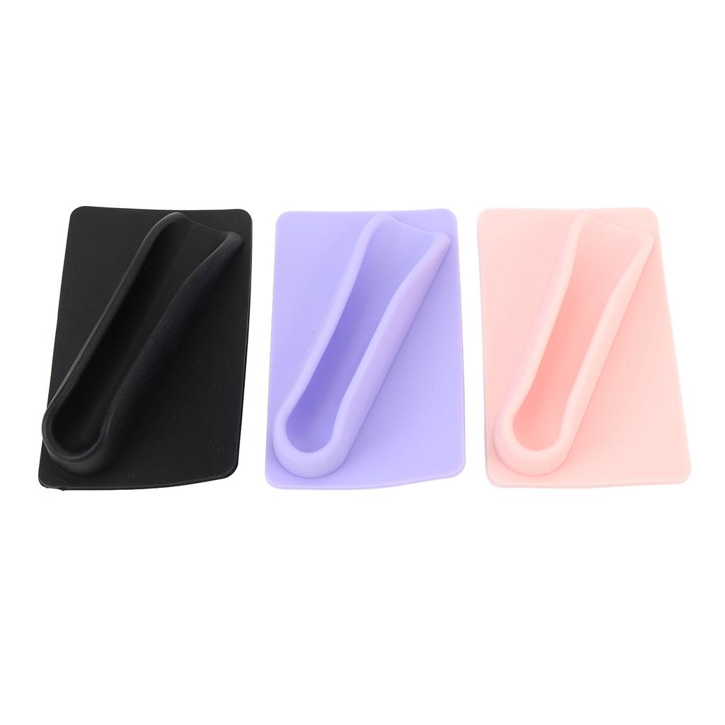 3pcs Lipstick Phone Holder Silicone Lip Holder Portable Lip Gloss Sleeve with Adhesive Backing for C