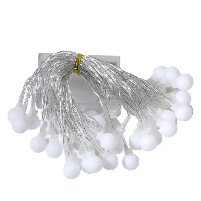Battery Power LED Ball Garland Lights Fairy String Waterproof Outdoor Lamp Christmas Holiday Wedding Party Lights Decoration