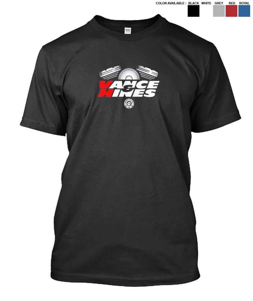 New Vance Amp Hines Logo Motorcycle Performance Racing MAN WOMAN T-Shirt S To 5XL
