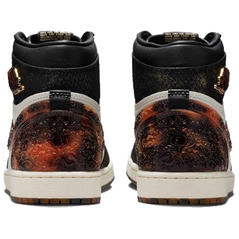 Air Jordan 1 Retro High OG Year of the Snake Unisex Sneakers Black Cream Multi-Color IB3165-091