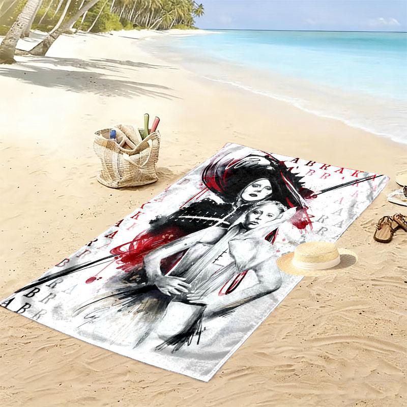 Lady Gaga Print Beach Towel, Large Soft Quick Dry Towel for Beach Camping Swimming