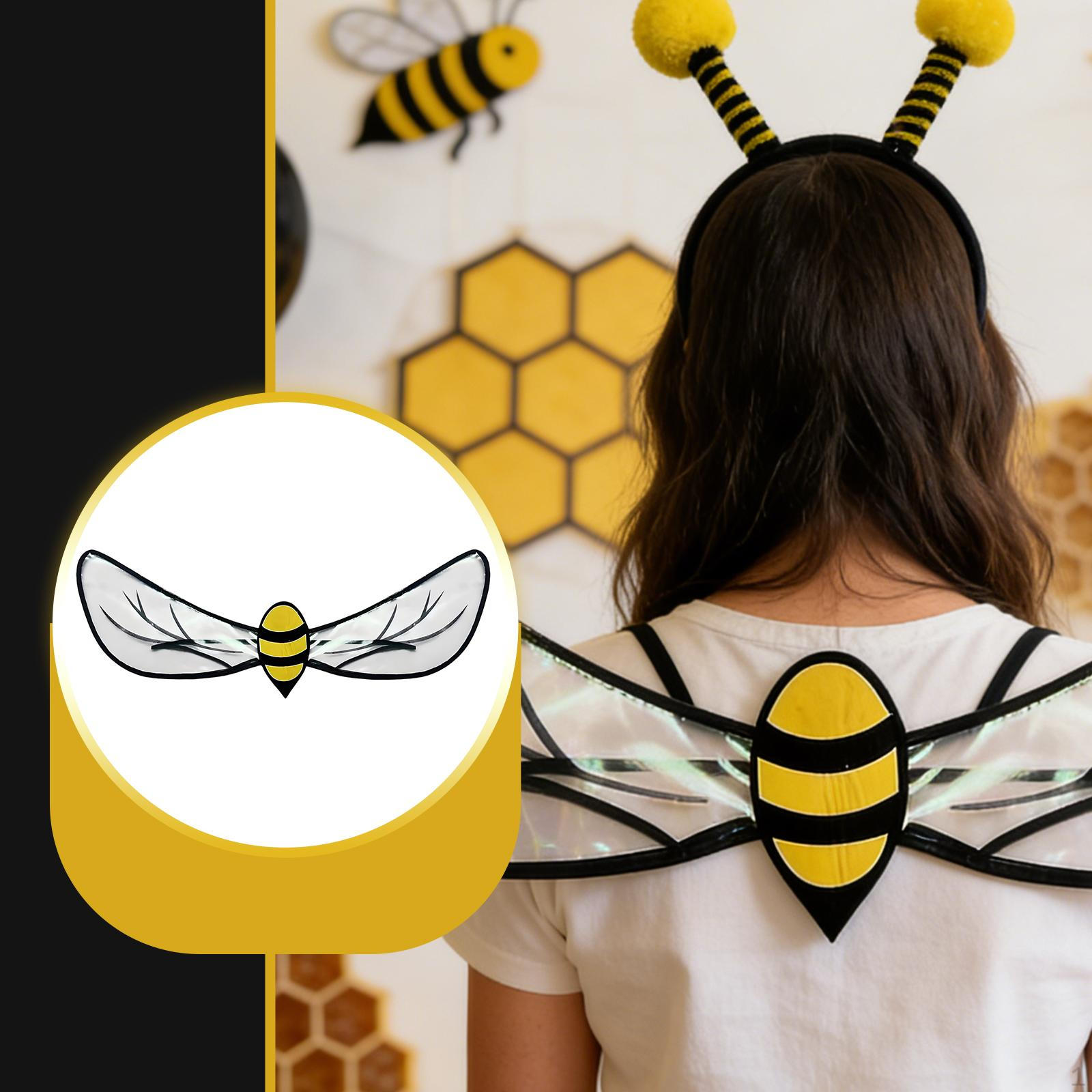 

Bee Wing Photo Prop for Dance Birthday Festive Role Play Performance without headband