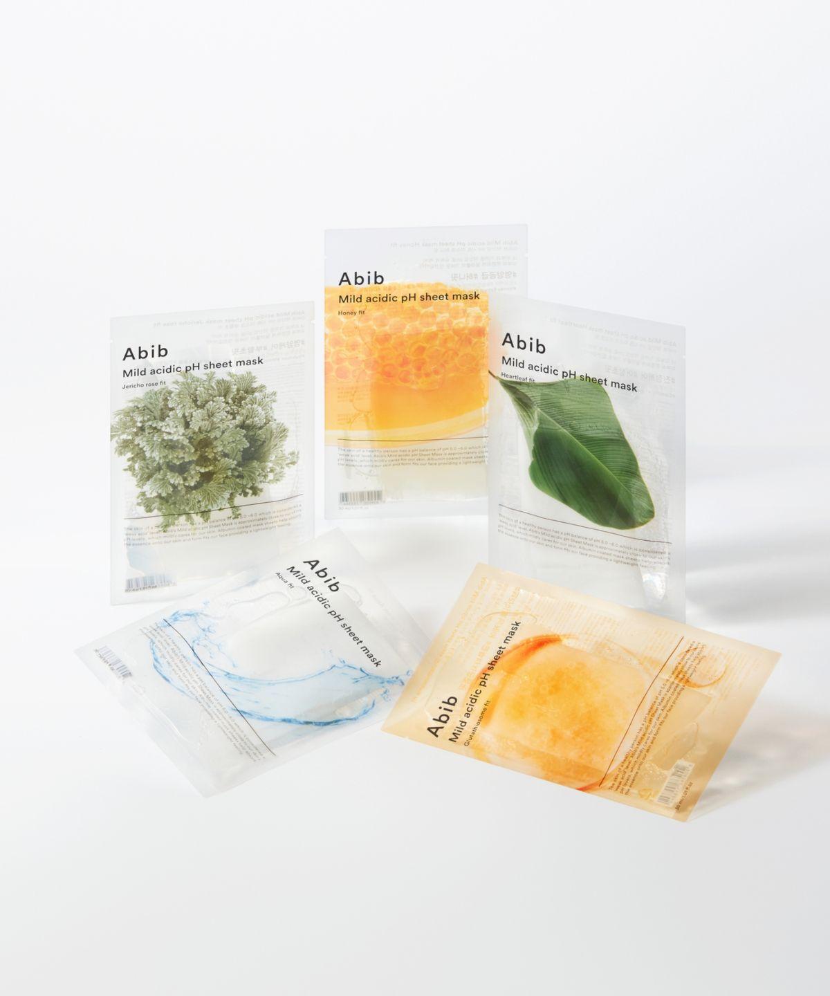 Mildly acidic sheet masks, 5 sheets (5 types) Glutathione Fit 5 Sheets