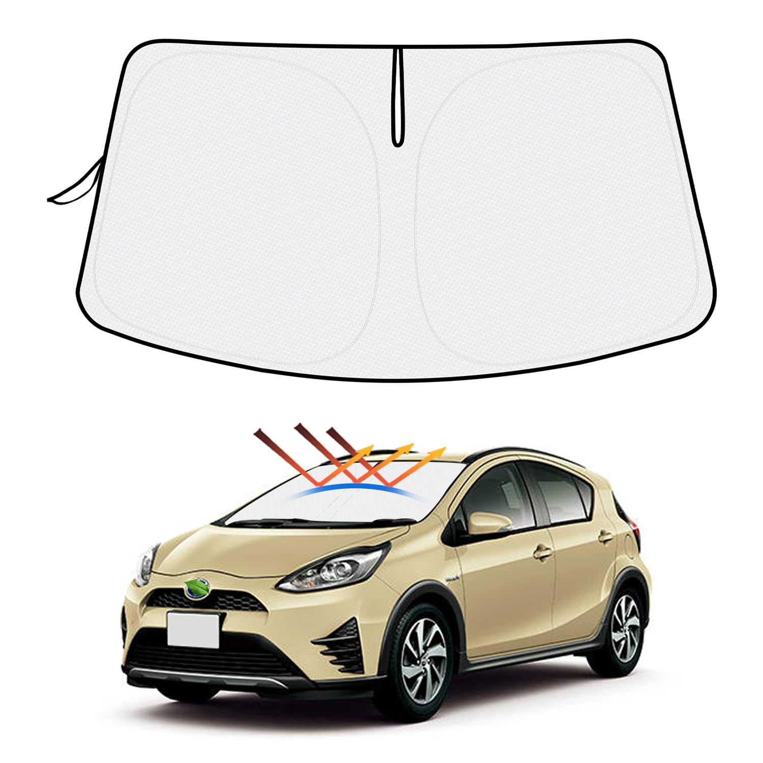 

Mozan Солнцезащитный козырек для лобового стекла Toyota Aqua Aqua NHP10 NHP10H Июнь 2017 - Настоящее время Автомобиль Toyota Aqua NHP10 NHP10H серый