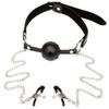 Bdsm Bondage Choker Collar with Nipple Clamp Breast Clip Chain Fetish Slaves Flirt Adult Games Erotic Tools Sex Toys for