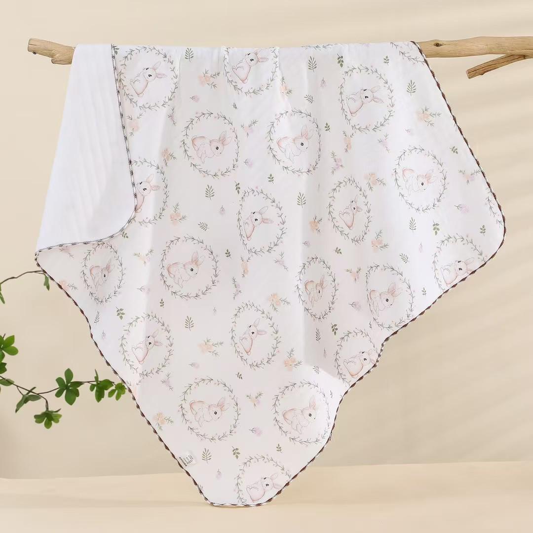 Newborn Pure Cotton Swaddle Blanket for All Seasons 85x85 cm