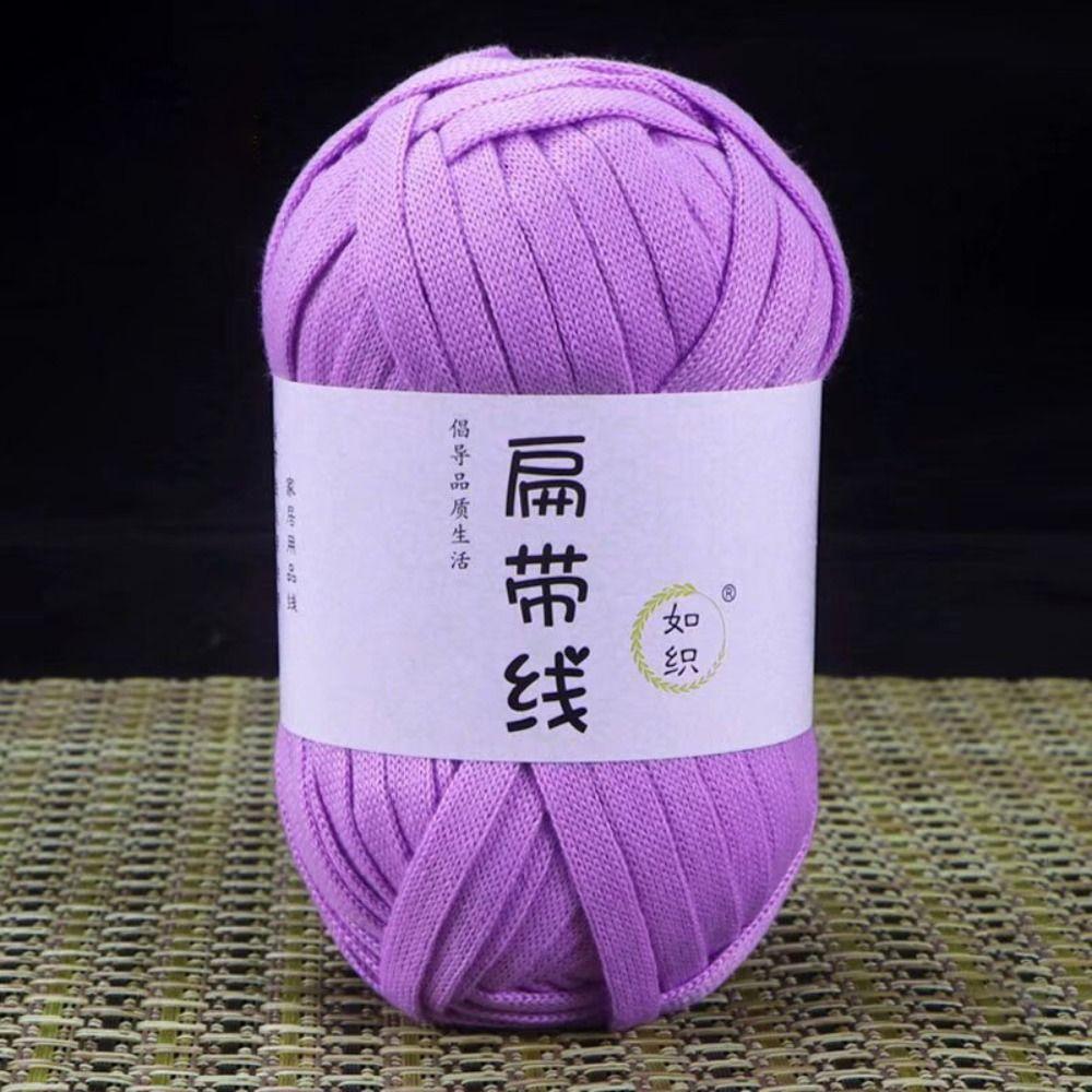 Elastic Knitting Yarn DIY Crochet Carpets Yarn Terylene Flat Thread T-Shirt Yarn Sewing