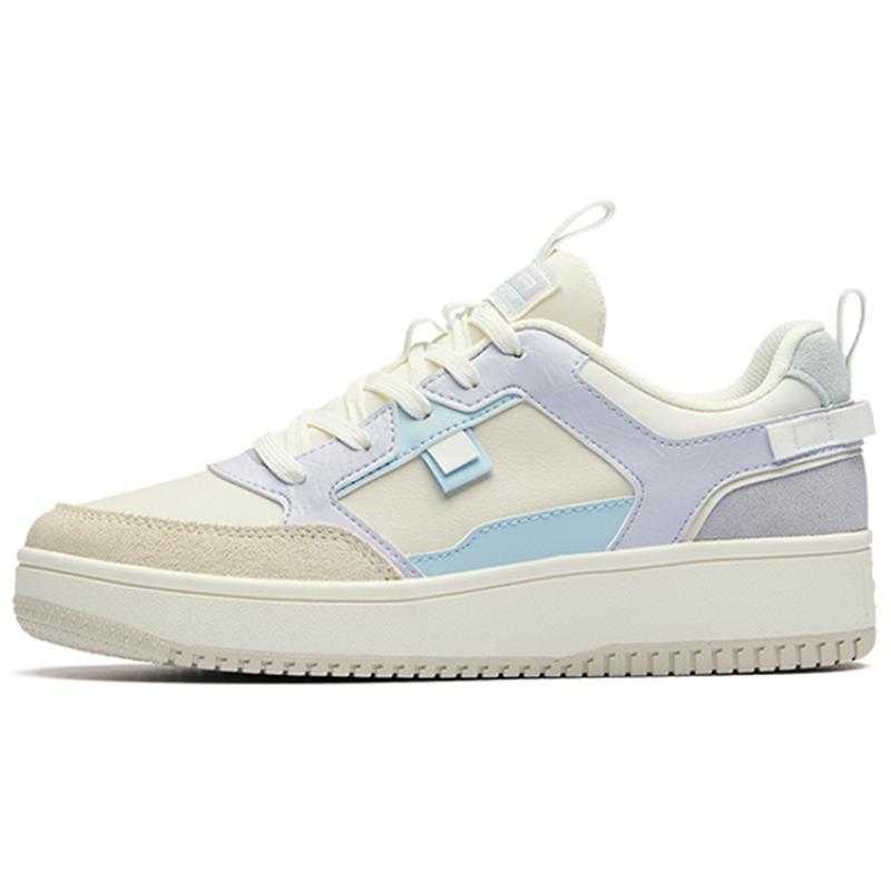 Anta Life Collection Low-Top Skateboard Shoes Women's White Gray Sneakers 922228067-2