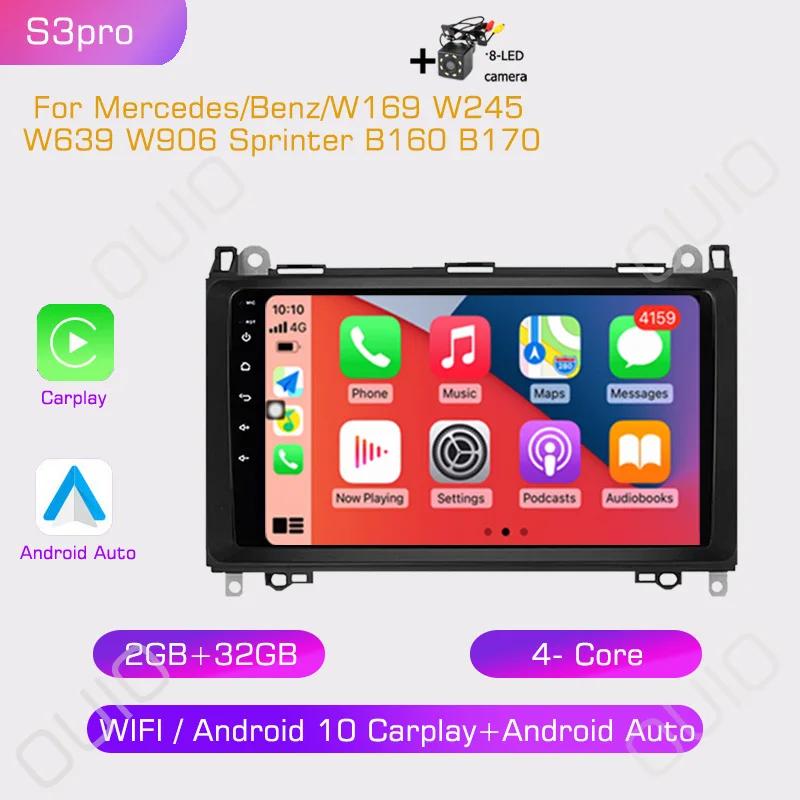 2din Car Radio Multimedia Player Carplay Auto GPS Navi For Mercedes Benz B200 Sprinter W906 W639 AB Class W169 W245 Viano Vito