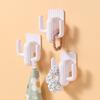 Plastic White Cactus Double Hooks For Door Wall Mounting Modern Decor Tools