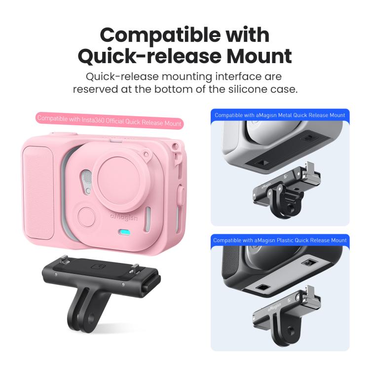 Für Insta360 Go Ultra aMagisn Silikon-Schutzhüllen-Set Rundumschutzschale