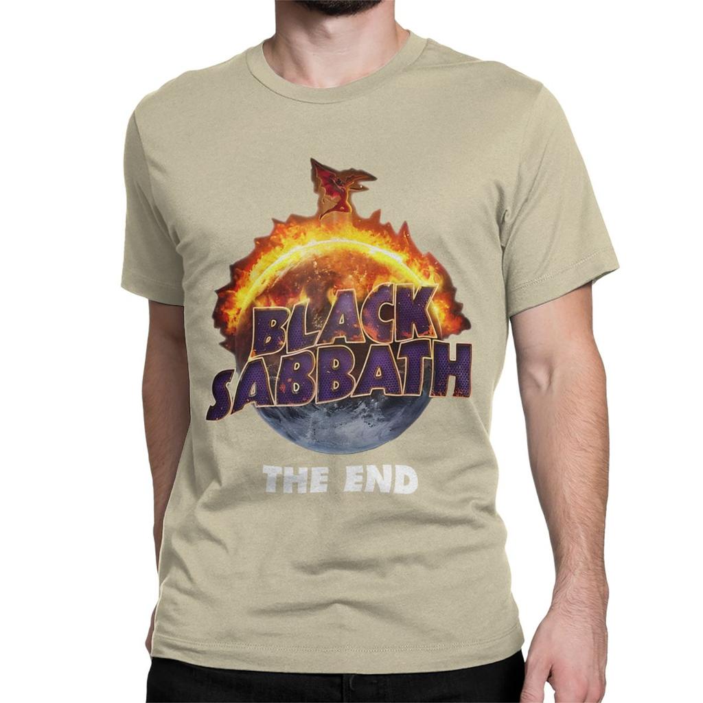 Svart Heavy Metal Sabbaths T-shirt Herr Dam Ren Bomull Nyhet T-shirts Rund Hals Rock T-shirt Kortärmad Kläder 4XL 5XL