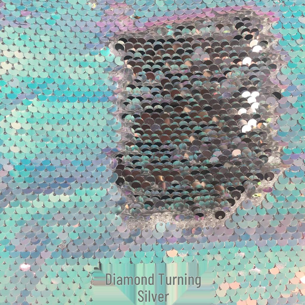 50-Color Double-Sided 5mm Sequin Fabric for Clothing, Luggage, and Wall Decoration