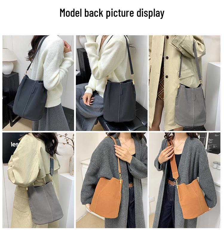 Bucket Bag - Chic Minimalist Shoulder and Crossbody Handbag for Women