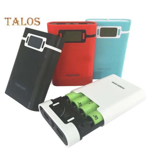 

Cemoon Портативный 4-слотовый ЖК-дисплей DIY Power Bank Case Box 18650 Держатель зарядного устройства