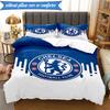 3PCS Chelsea Fc  Printed Soft Bedding Set,Including 1pc Duvet Cover And 2pcs Pillowcases Perfect for Bedroom, Dormitory, Fan Gift
