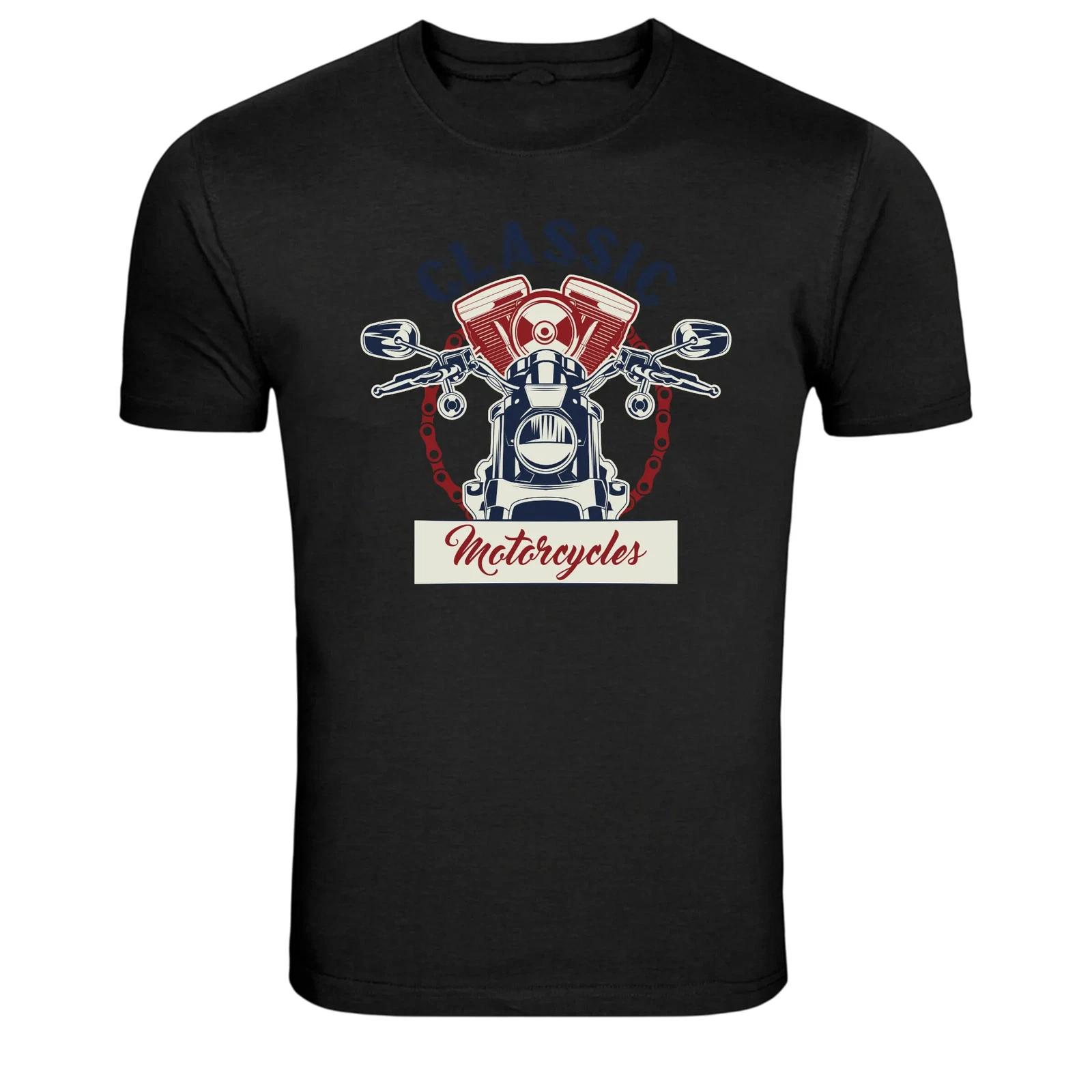 Classic Motorcycles Vintage Bike Graphic T-Shirt XL