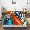 Fashion Fitted Sheet 3D Printed Pattern 3 Piece Set Bed Sheet Mattress Cover Elastic Band Bedding