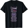 Distressed Grunge Cartoon Cat Feline With Nose Ring T-Shirt
