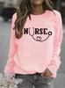 Women's Printed Round-Neck Hoodies