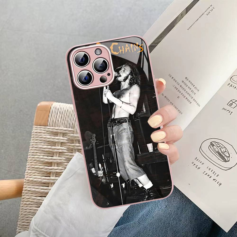 Band A-Alice I-In C-Chains Tempered Glass For Iphone 14 13 12 11 Pro Mini XS MAX 14Plus X XS XR Fundas