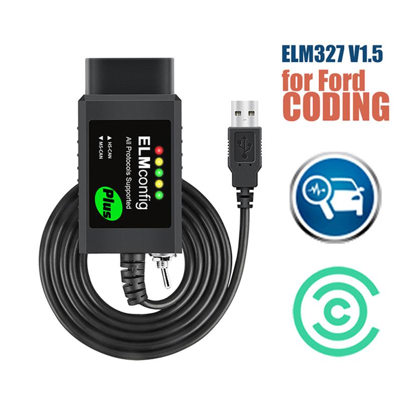 

Для Ford FORscan USB OBD2 ELM327 V1.5 с переключателем чип CH340 PIC18F25K80 Forscan FoCCCus HS CAN и MS CAN инструмент для диагностики автомобиля чёрный