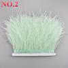 10Meters/Lot Ostrich Feathers On Ribbon Tape 10-15Cm  Feather Trim Boa For Clothes Sewing Fringe Diy Wedding Decoration