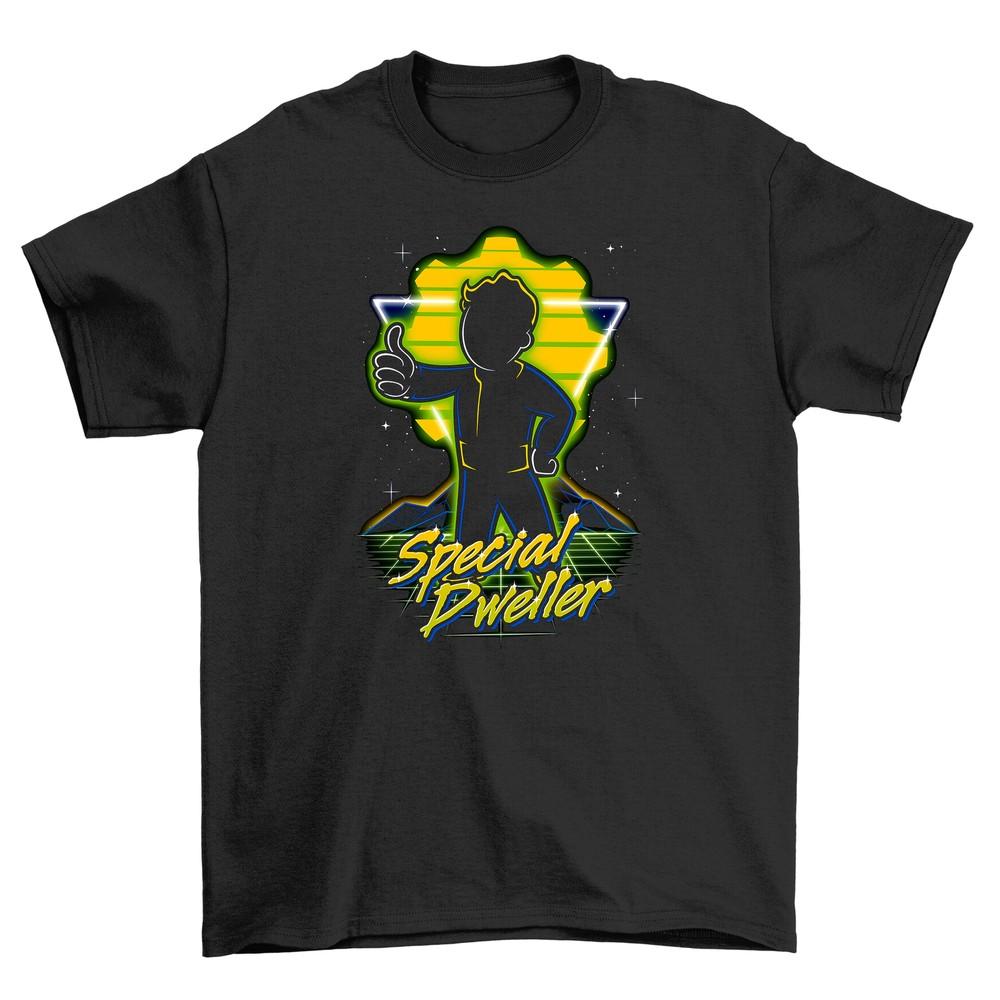 Step Into the Wasteland with Retro Vault Dweller T-shirt - Funny Vintage Design