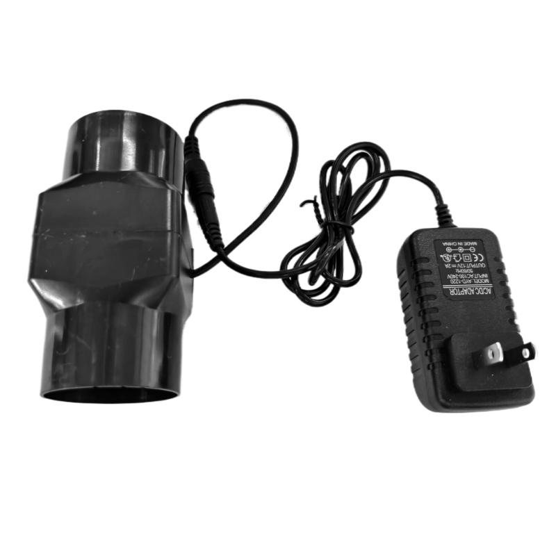 Leistungsstarker 12-V-Ventilator, Luftkanalventilator, 5,1 cm Rohrentlüftung für Badezimmer, Toilette, Küche, Luftabsauger, US-Adapter