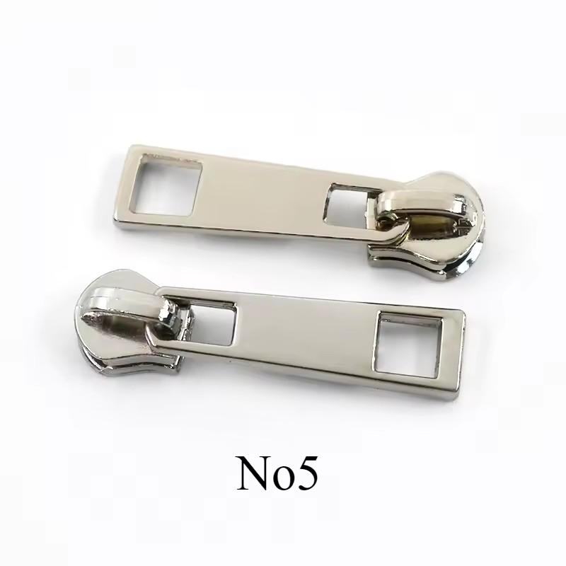 Meetee 5/10Pcs 3# 5# 8# Metal Zipper Puller Sewing Zippers Slider for Clothes Bag Pocket Zips Repair DIY Hardware Accessories