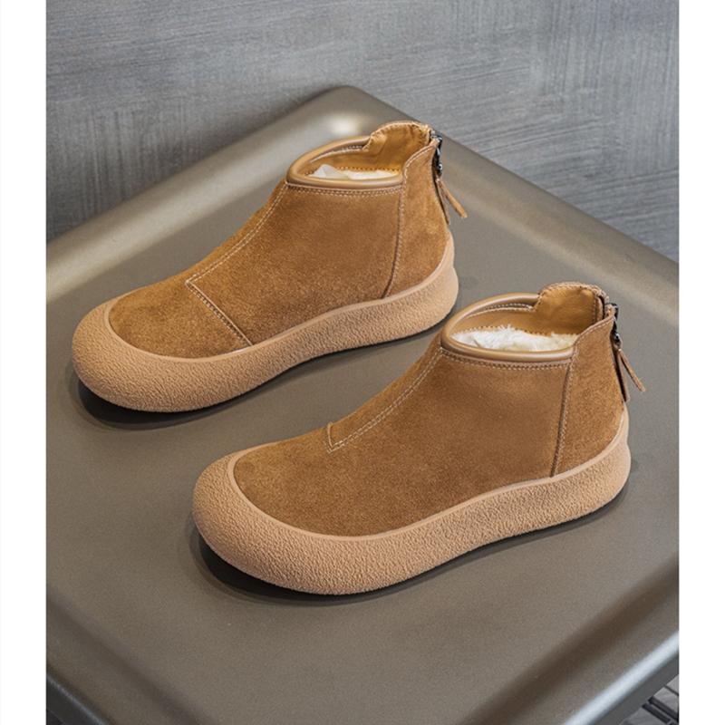 AIYUQI Snow Boots Women Large Size 2025 Winter Genuine Leather Women Short Shoes Thickened Warm Winter Boots Women