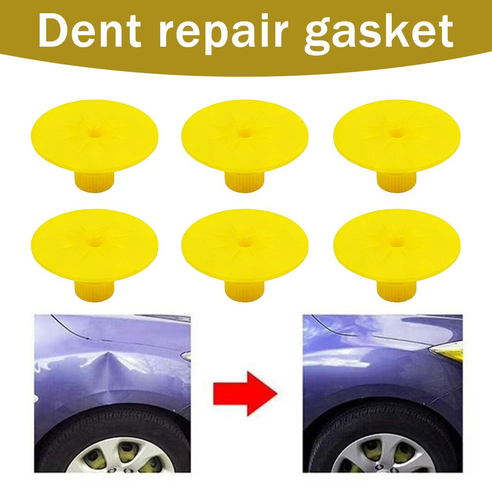 6Pcs Car Dent Repair Tool Thickened And Bold Gasket Dent Hail Pit Free Sheet Metal Repair Pulling Accessories
