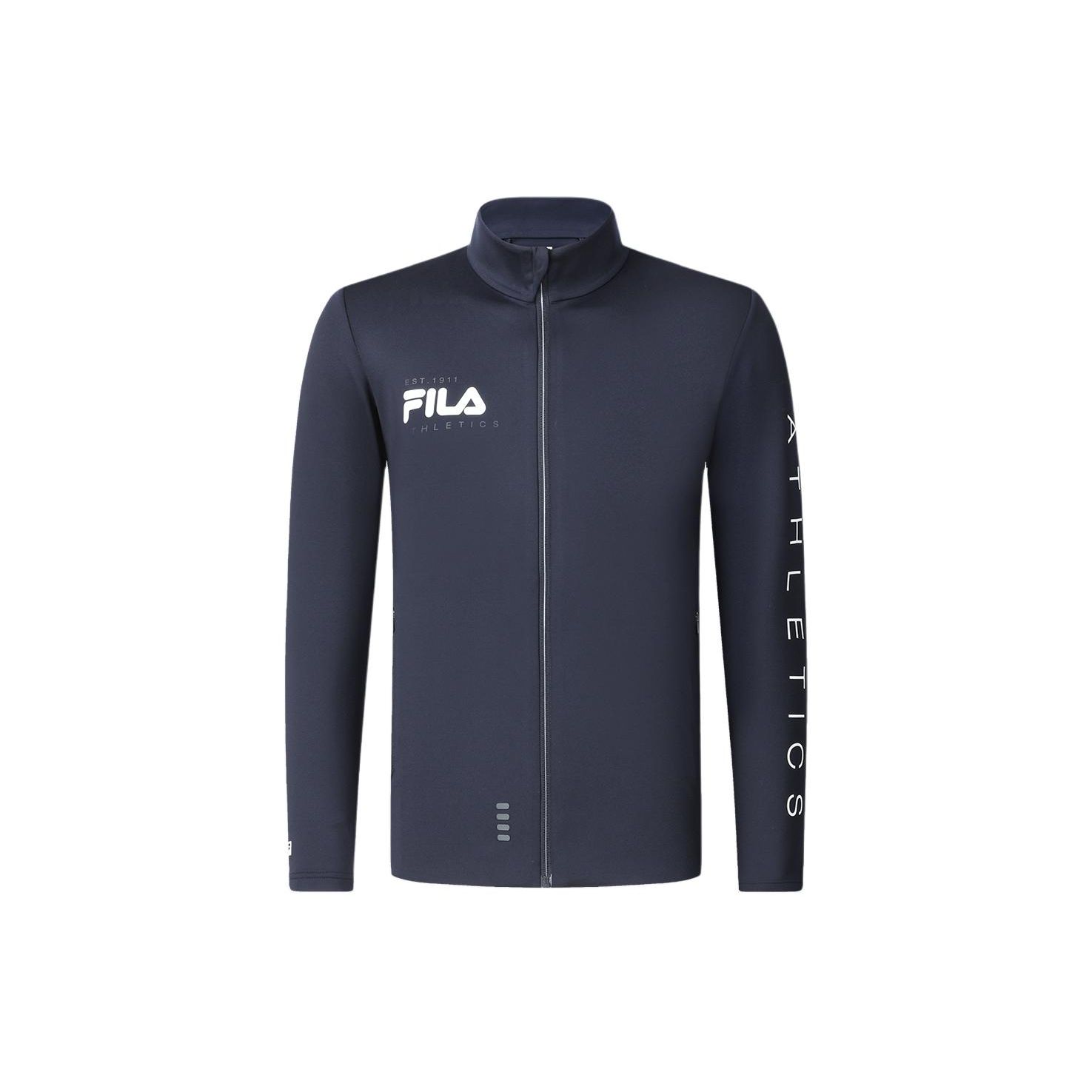 

FILA Letter Print Stand Collar Fitness Knitted Jacket Men Jacket Royal-Blue A51M411501A-NV XL