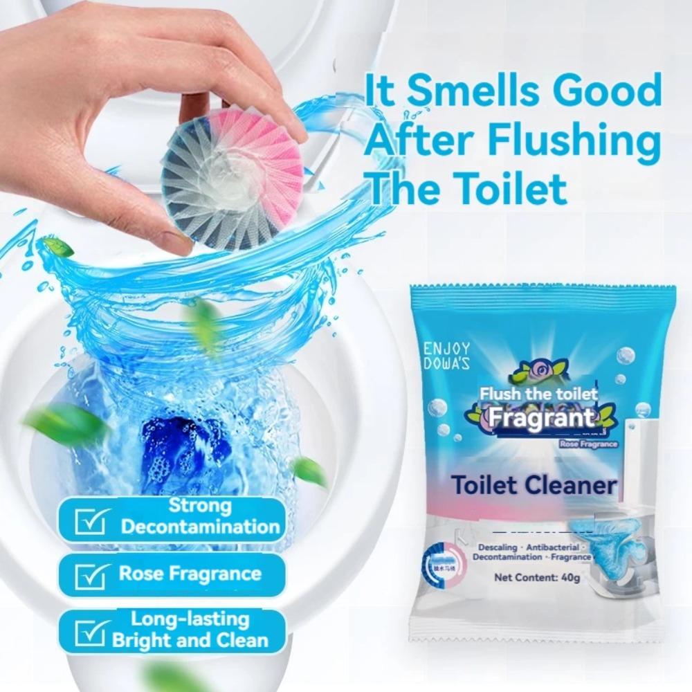Drop-In & Forget Toilet Cleaner Tablets – Automatic Tank Cleaner, No Scrubbing Needed, Continuous Blue Clean for 30 Days, Fresh Scent