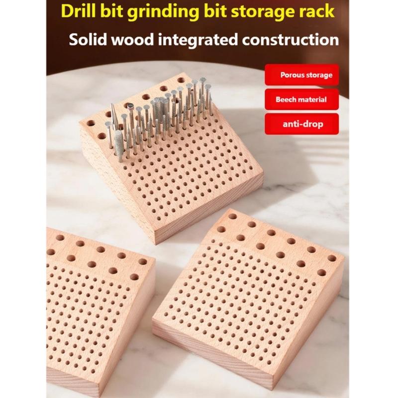 Wood Grinding Head Categorization Stand Drill Storage Box Grinding Polish Head Bit Holder Display Drill Organizer