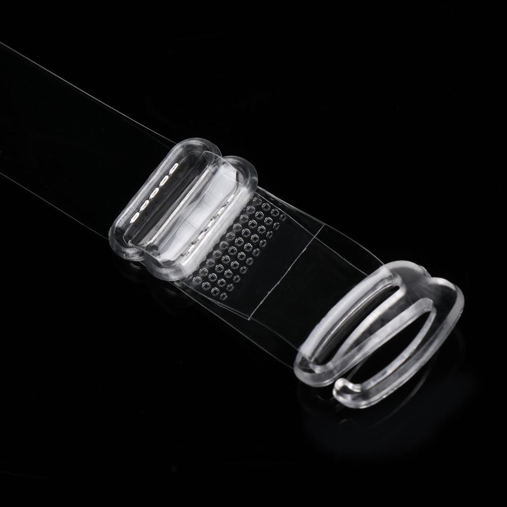Woman Transparent Adjustable Invisible 1.5CM Steel Hook Bra Straps