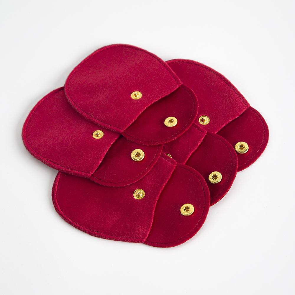 10pack Velvet Jewelry Snap Gift Packaging Bag Earrings Necklace Christmas Wedding Presents Pouches Travel Storage Button Sack