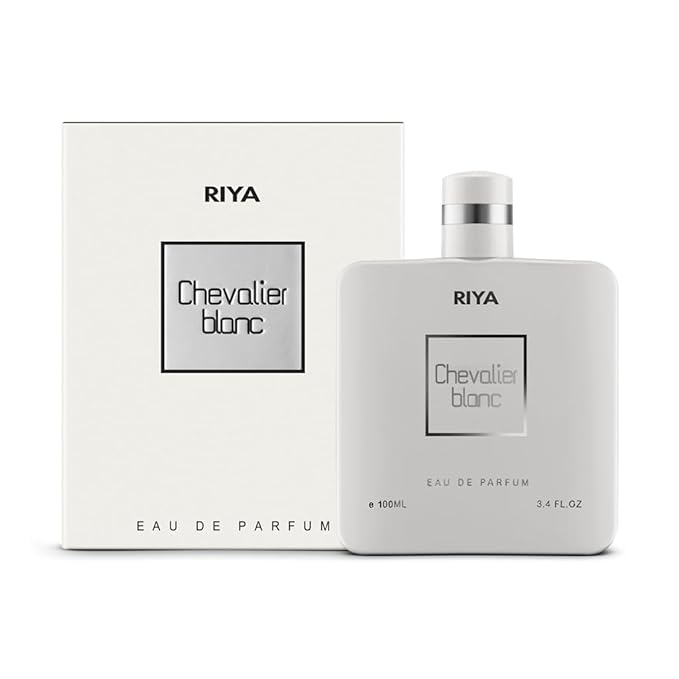 RIYA CHEVALIER BLANC For Men & Women Eau De Parfum Spray Aromatic, Cedarwood, Leather 100 ML,  Soft Power Fragrance/Distinguished Fragrance (White)