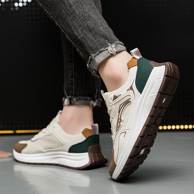 Men Low Top Mesh Casual Sneakers Breathable Walking Street Shoes Outdoor Travel Daily Comfort Footwear Lightweight Comfort Fit