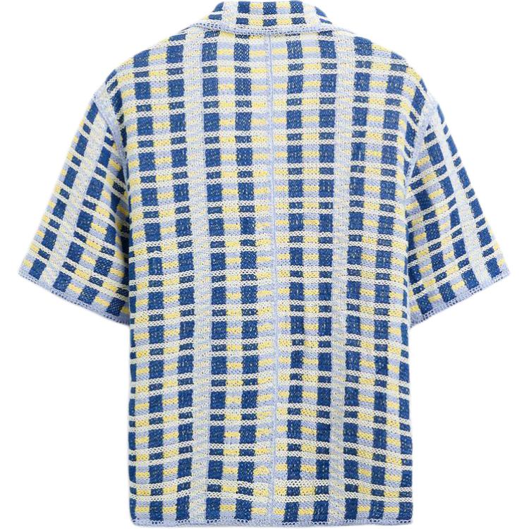 Zara Loose Fit Lapel Casual Short Sleeve Shirt Men Shirts Blue 7200330-400