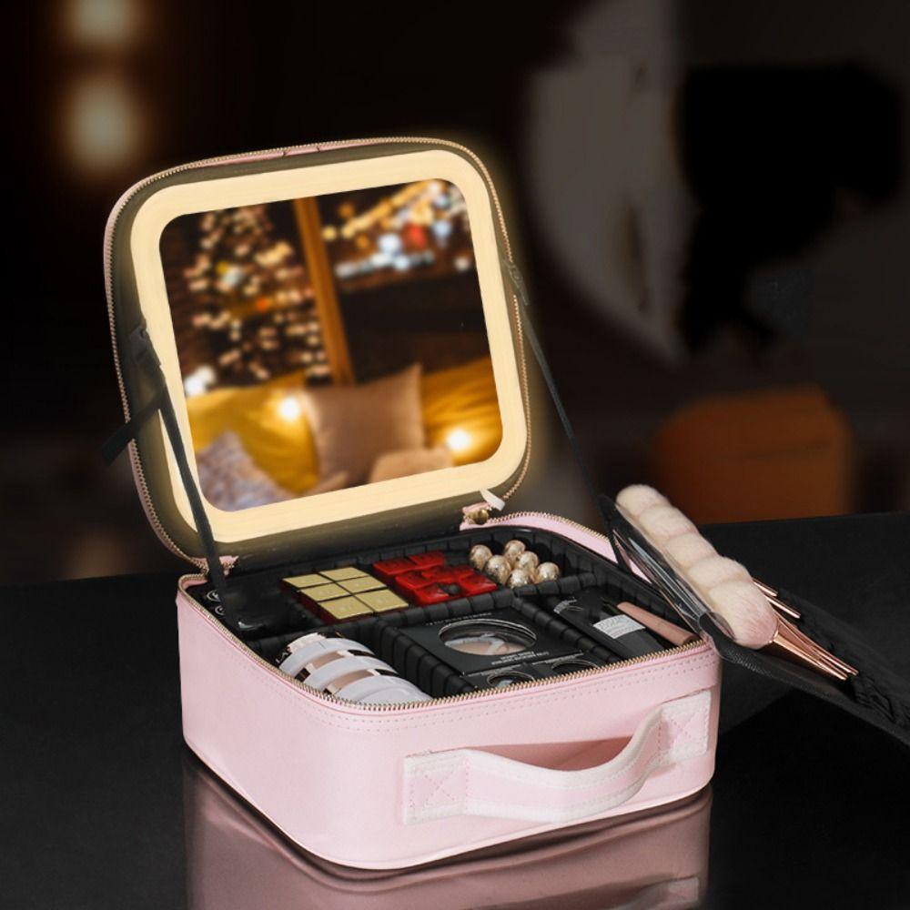 Detachable Partition Large Capacity Makeup Bag Waterproof Makeup Artist Bag  Daily Organizer