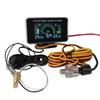 Universal 3 In 1 LCD Digital 9-36V Car Oil Pressure Water Temp Volt Gauge with 1/8 NPT Oil Pressure & Water Temperature Sensor