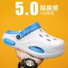 New Summertime Mens Slide Shoes Eva Hole Mens Mules Anti-Skid Slide Shoes Thick Soft Platform Slide Stylish Plush Comfort Mens Sandal Shoes Shoe