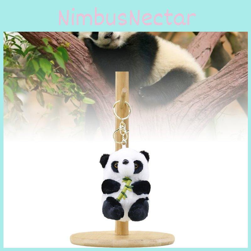 Charming Panda Plush Pendant Cuddly Stuffed Animal Keychain For All Ages